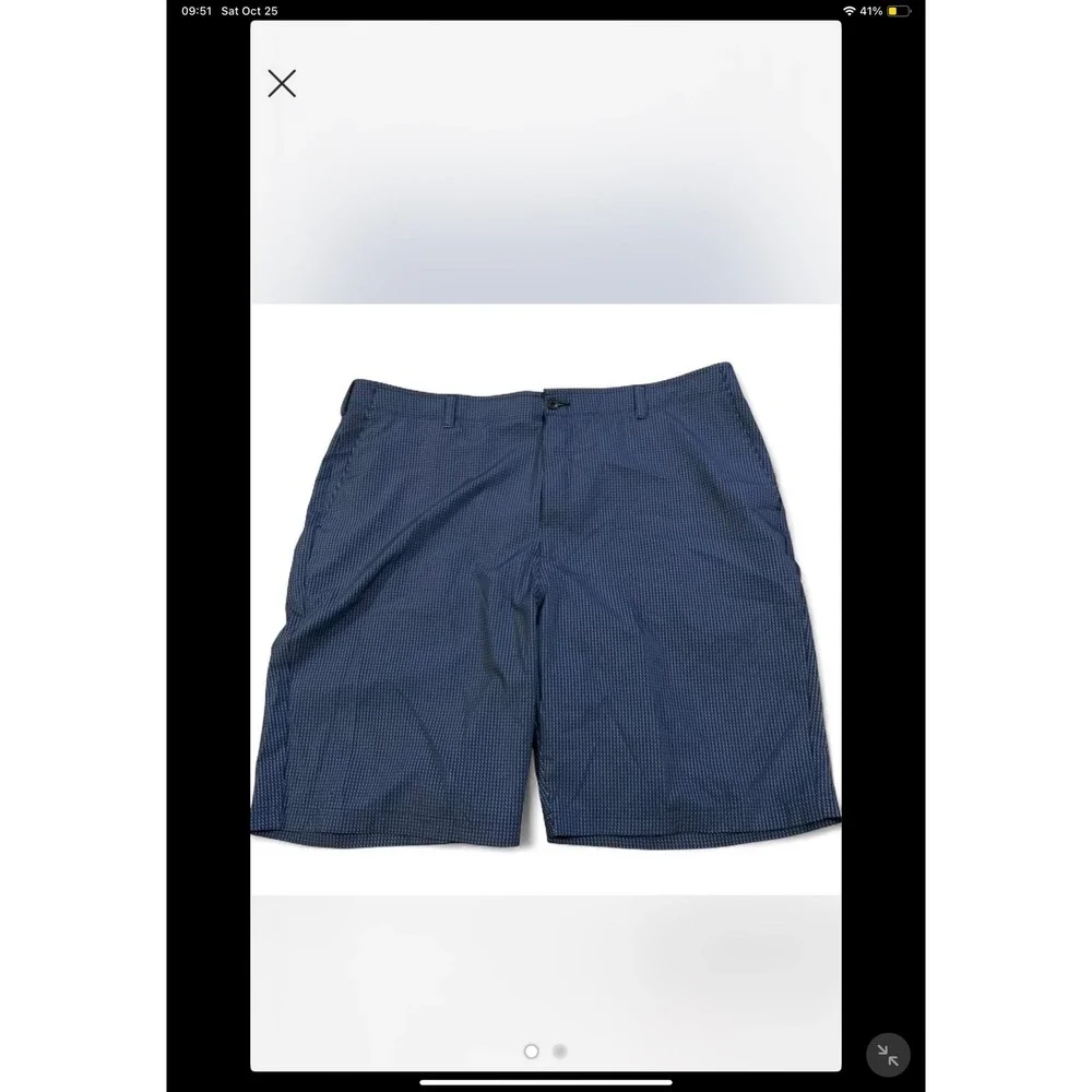 Ben Hogan Men's Golf Shorts Size 44 Blue Gingham Pattern Flat Front‎ Performance